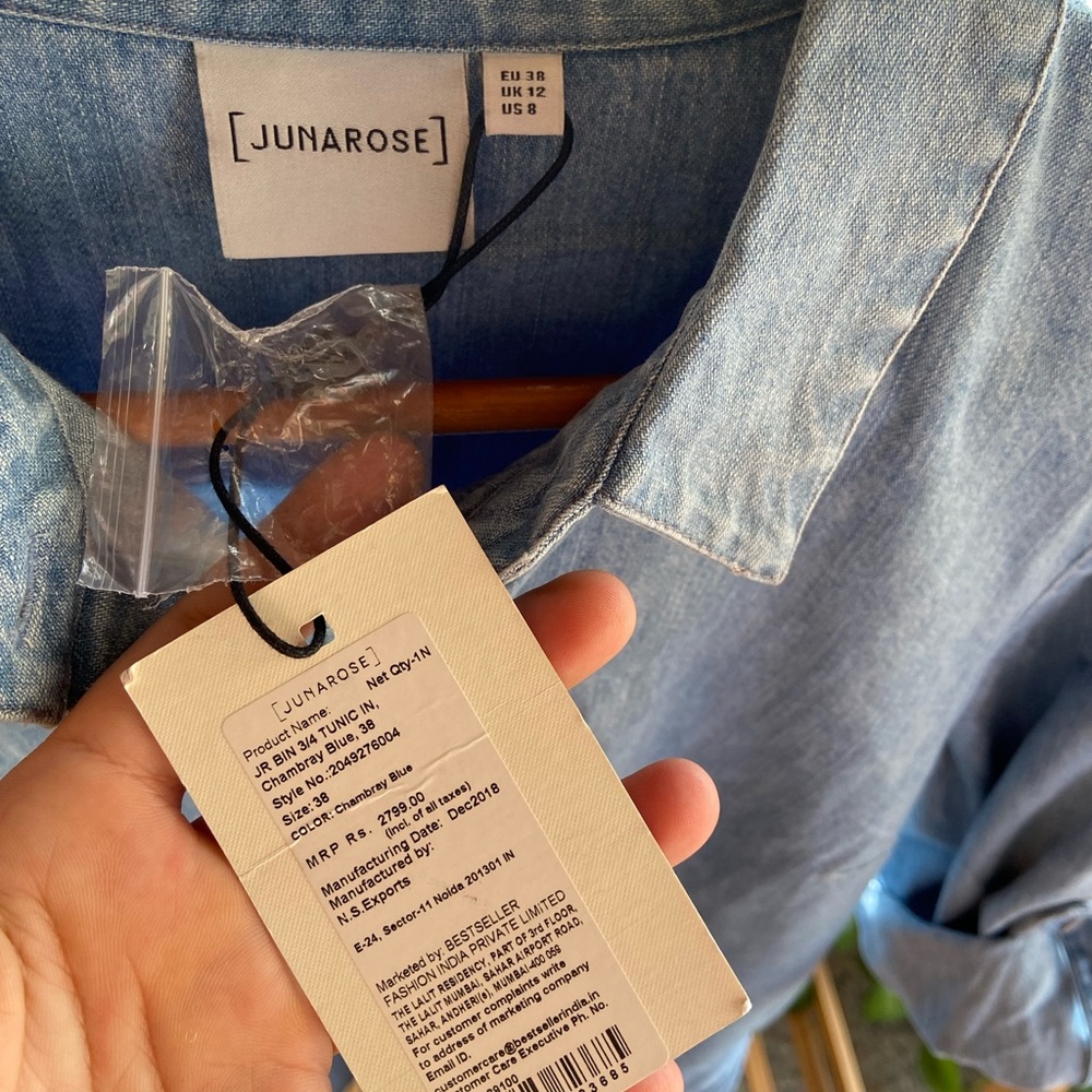 Junarose Denim  Dress. Size- 38 - Picture 8 of 8